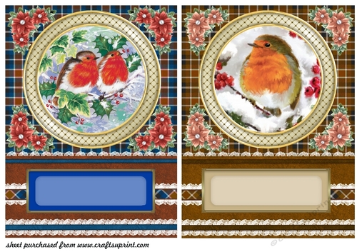 2 Check Christmas robin card fronts 3