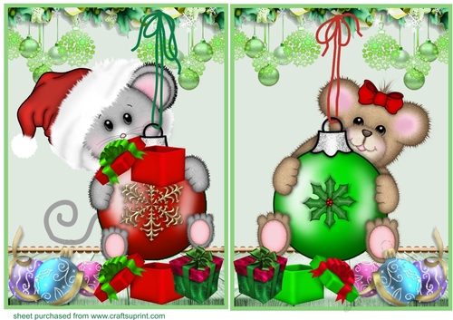 2 Swinging into Christmas card fronts