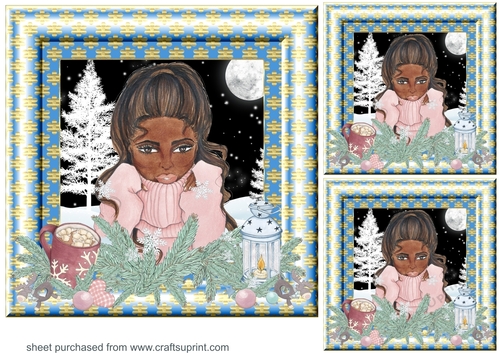 3 Its cold outside card front/toppers 3
