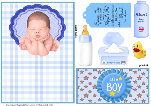 New baby boy pocket card front 2
