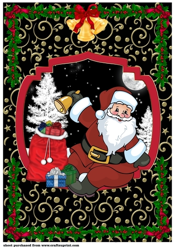 Large Christmas Santa topper