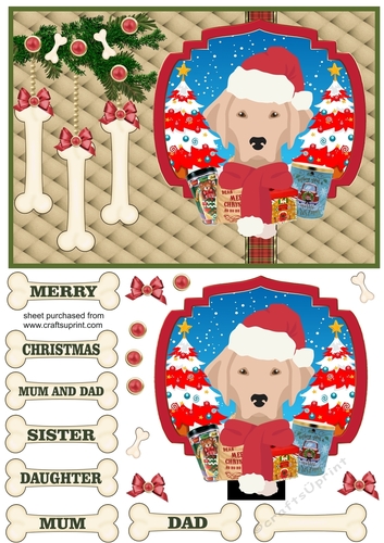 Labrador Christmas card front