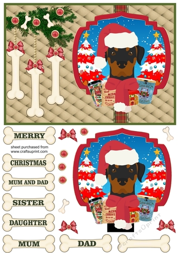 Rottweiler Christmas card front