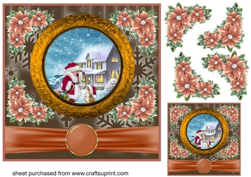 Santa plate card front 3