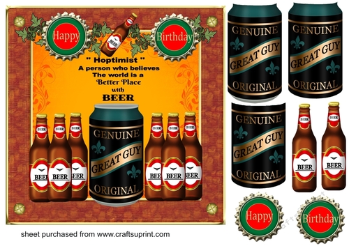 Birthday beers card front