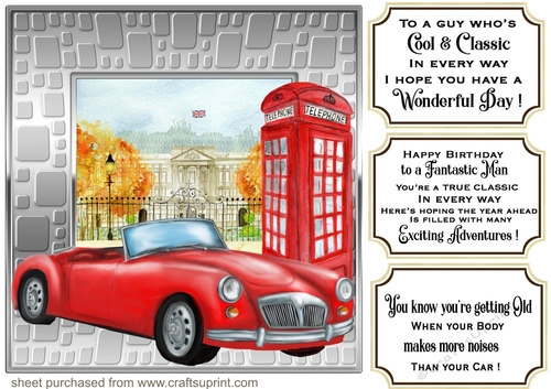 London male Birthday card front 2