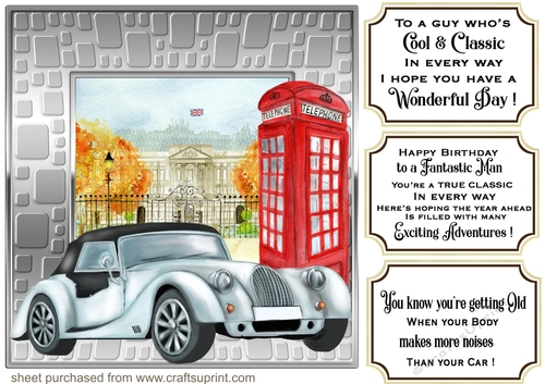London male Birthday card front 4