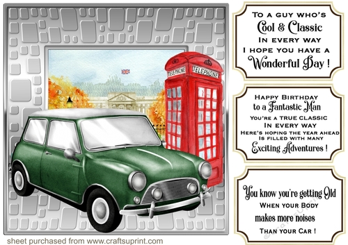 London male Birthday card front 5