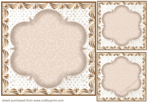 3 Chocolate floral mat card front/toppers(blanks)