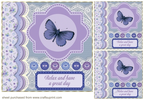 3 Relax and have a great day card front/toppers