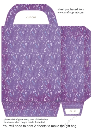 Lavender floral gift bag 2