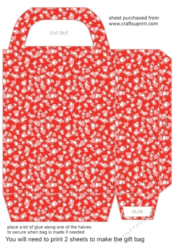 Red hearts gift bag 1
