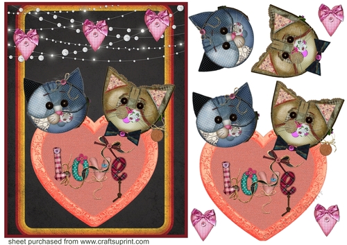 Love cats card front