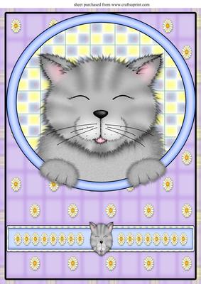 A4 Aprox Grey Cat Topper