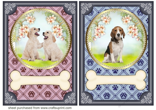 2 Cute dog card fronts 4
