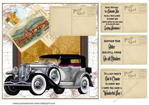 Vintage road trip card front 2