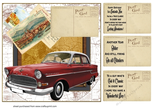 Vintage road trip card front 3