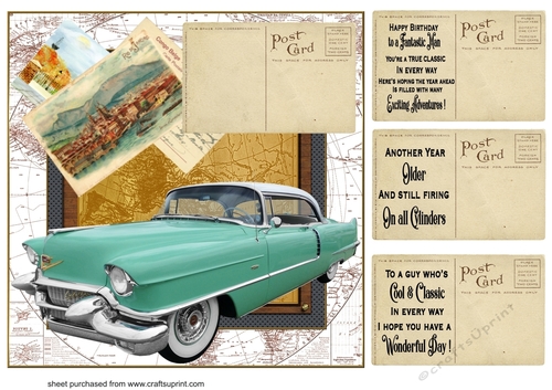 Vintage road trip card front 5