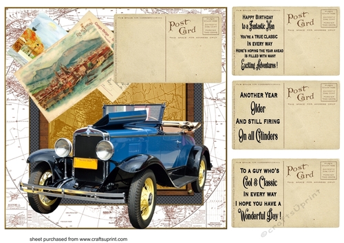 Vintage road trip card front 6