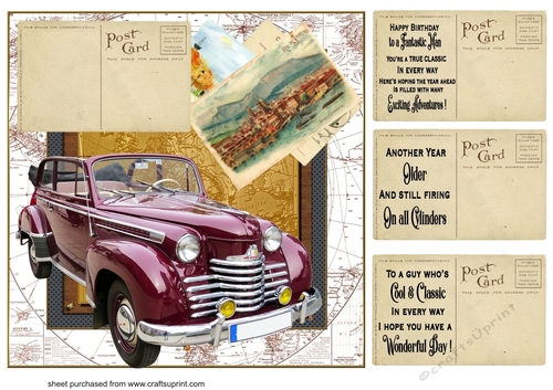 Vintage road trip card front 7