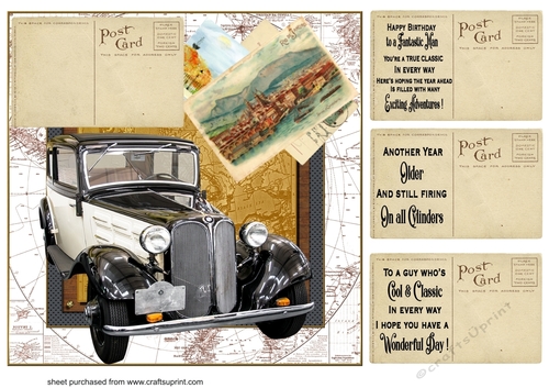 Vintage road trip card front 8