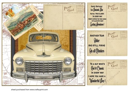 Vintage road trip card front 10