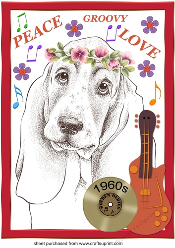 1960s Groovy pup topper