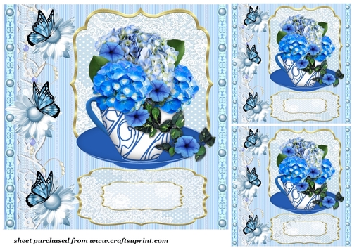 3 Floral cup card front/toppers 7