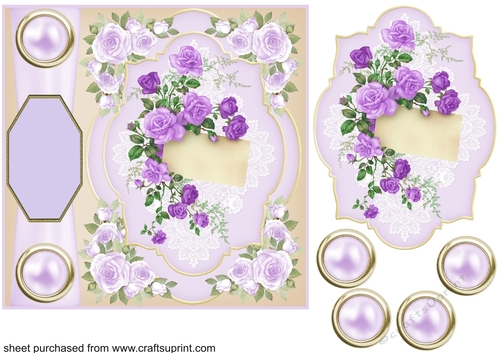 Purple floral card front 