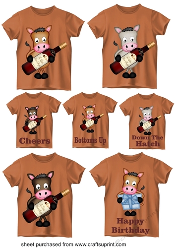 Male Birthday t shirt toppers