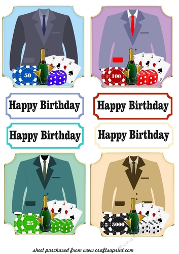 4 Man about town casino toppers