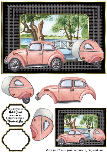 What a view camping themed card front 2