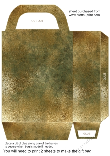 Distressed gold gift bag 3