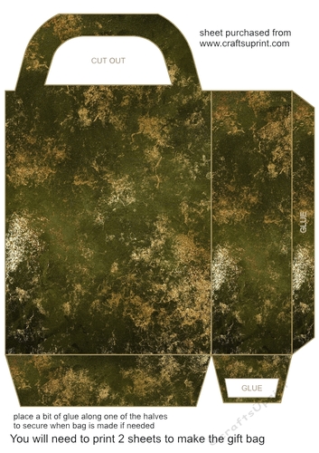 Distressed gold gift bag 4