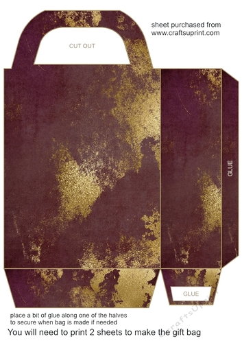Distressed gold gift bag 5