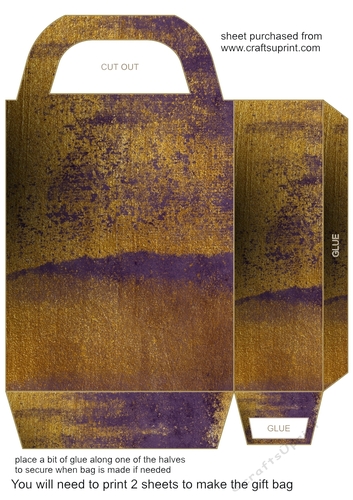 Distressed gold gift bag 7