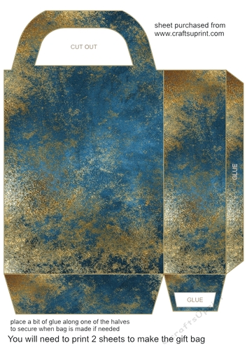 Distressed gold gift bag 8