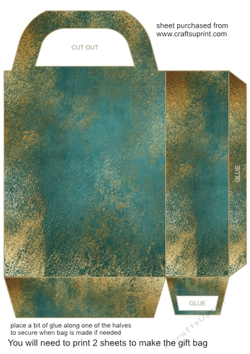 Distressed gold gift bag 9