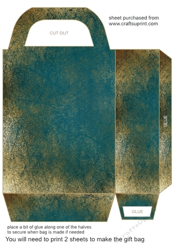 Distressed gold gift bag 13