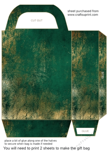 Distressed gold gift bag 14