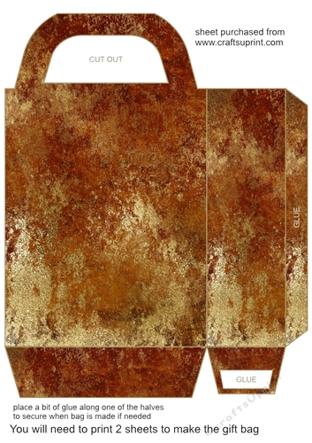 Distressed gold gift bag 15