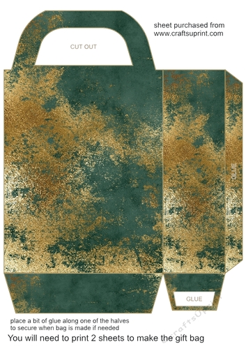 Distressed gold gift bag 16