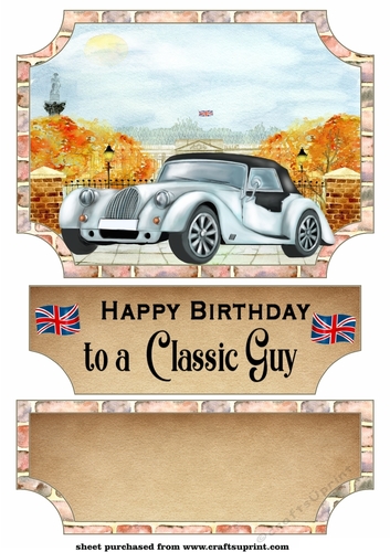 Best of British car easel topper and stopper(no base) 3