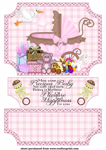 Baby girl easel topper and stopper( no base)