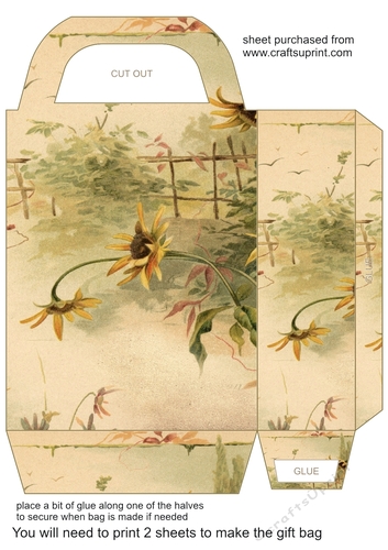 Vintage scene gift bag 3