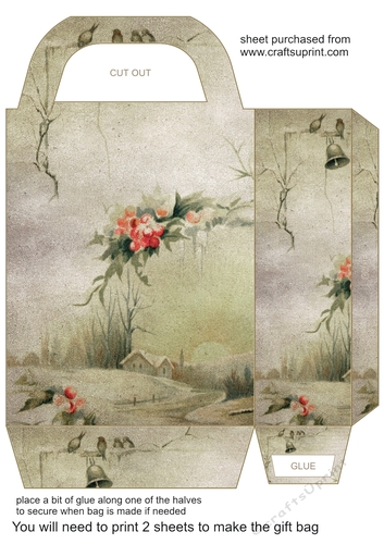 Vintage scene gift bag 7