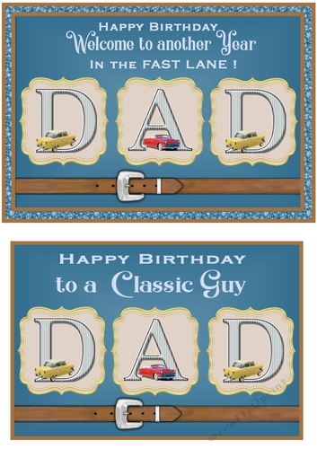 Dad Classic car card front