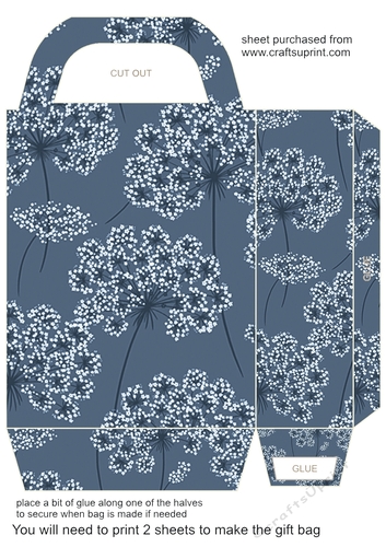 Blues floral gift bag 1