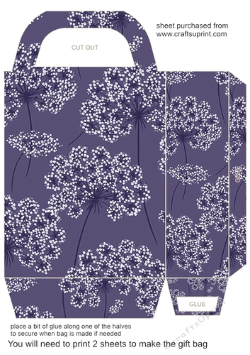 Blues floral gift bag 3