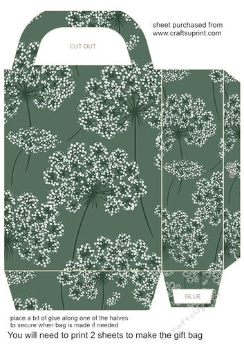 Greens floral gift bag 2